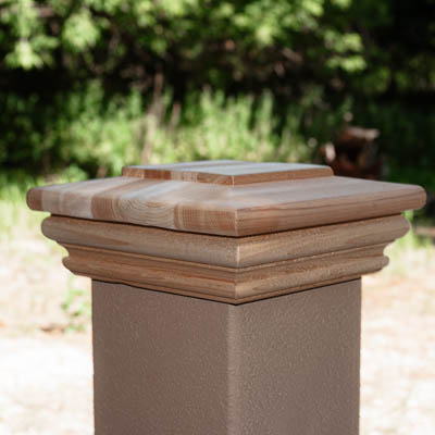 cedar post cap for 6x6 and 4x4
